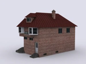 five brick houses 3D Model