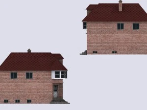 five brick houses 3D Model