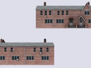 five brick houses 3D Model