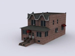 five brick houses 3D Model