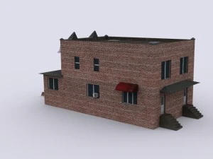 five brick houses 3D Model