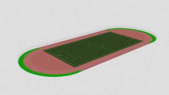 football field 3Dモデル .c4d .max .obj .3ds .fbx .stl .blend 