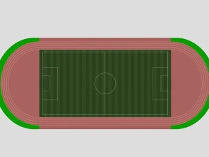 campo de futebol Modelo 3D