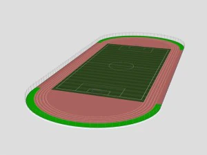 campo de futebol Modelo 3D