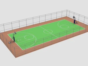 campo de basquete Modelo 3D