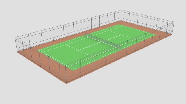 tenesny court 3Dモデル .c4d .max .obj .3ds .fbx .stl .blend 