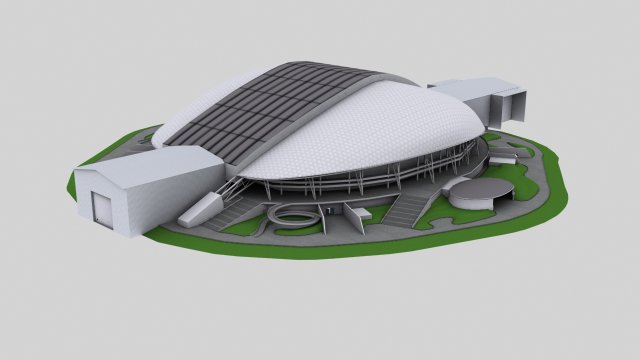 stadium fisht Model 3D .c4d .max .obj .3ds .fbx .stl .blend 