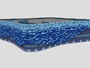 iceberg del estadio Modelo 3D