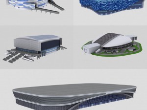 five stadiums 3D Model