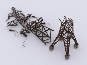 electric pole Modello 3D