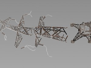 electric pole Modello 3D