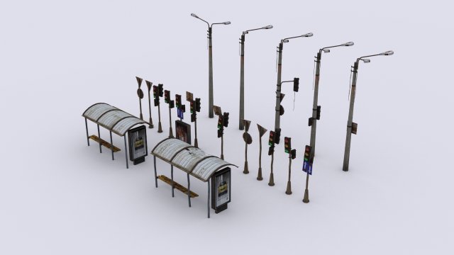 pack-city Modèle 3D .c4d .max .obj .3ds .fbx .stl .blend 