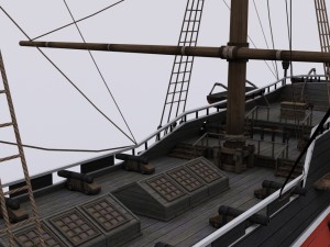 sailing warship corvette 3D 모델