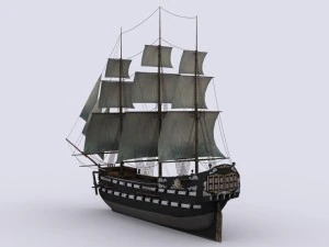 fragata Modelo 3D