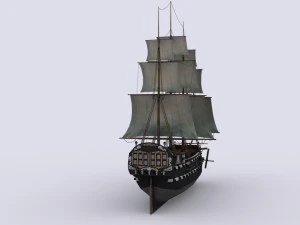 fragata Modelo 3D