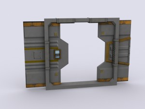 sci fi door Model 3D