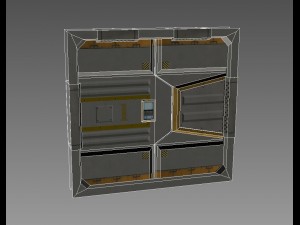 sci fi door Model 3D