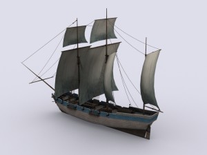 schooner Modelo 3D