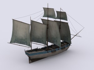 schooner Modelo 3D