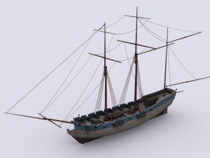 schooner Modelo 3D