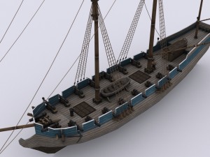 schooner Modelo 3D