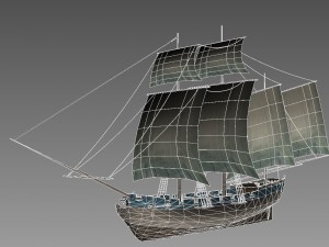 schooner Modelo 3D