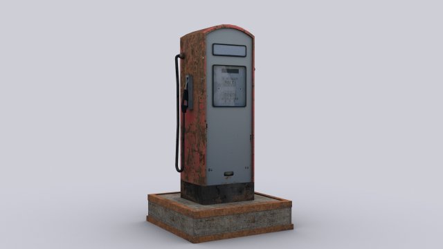 gas station 3D Модель .c4d .max .obj .3ds .fbx .stl .blend 