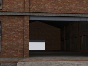 hangar in mattoni Modello 3D