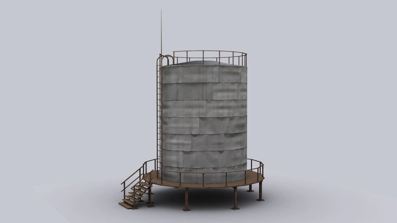 oil storage 3D Model .c4d .max .obj .3ds .fbx .stl .blend 