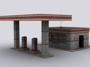 gas station 3D Model