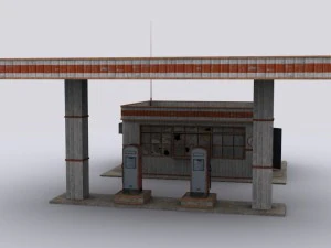 stazione di servizio Modello 3D