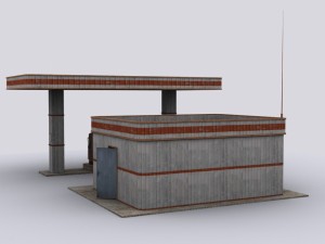 gas station Modèle 3D