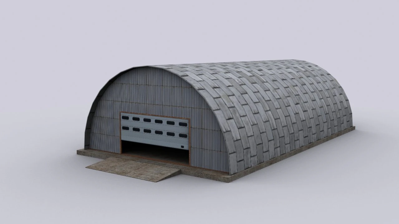 hangar 3D Model .c4d .max .obj .3ds .fbx .stl .blend 