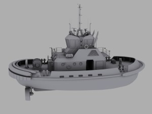 tug boat 3D Модель