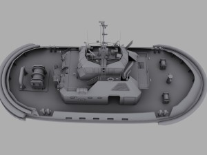 tug boat 3D Модель