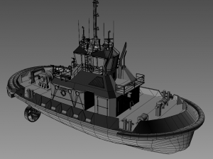 tug boat 3D Модель