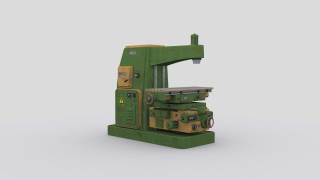 horizontal milling machine 2 3D मॉडल .c4d .max .obj .3ds .fbx .stl .blend 