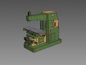 horizontal milling machine 2 3D मॉडल