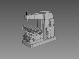 horizontal milling machine 2 3D Model