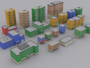 pack houses 1 3D मॉडल