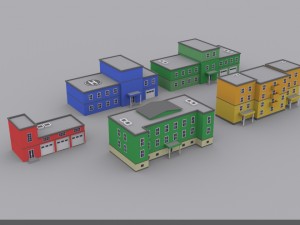 pack houses 1 3D मॉडल