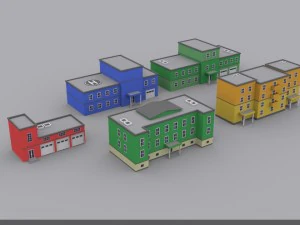 pack houses 1 3D Model