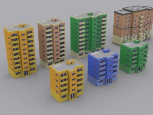 pack houses 1 3D Model