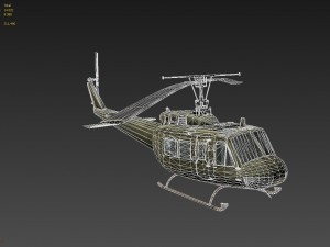 helicopter uh-1 Model 3D