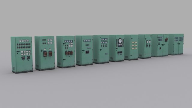 electrical-panels 3D Model .c4d .max .obj .3ds .fbx .stl .blend 