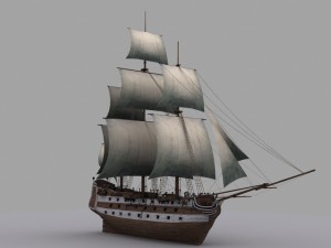 frigate 3D Model