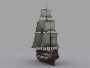 frigate 3D Model