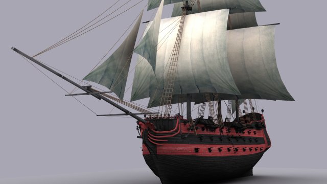 black frigate 3Dモデル .c4d .max .obj .3ds .fbx .stl .blend 