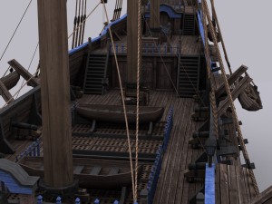 frigate blue Modèle 3D