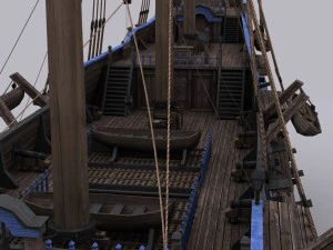 frigate blue 3D Model